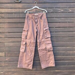 PacSun Brown High-Rise Straight Pants